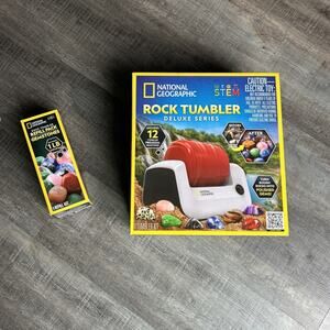 National Geographic Rock Tumbler Deluxe Series W/1 Pound Gemstone Refill Pack!